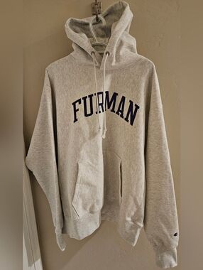 Furman University Champion  Hoodie Heather Gray/Purple XL NWOT